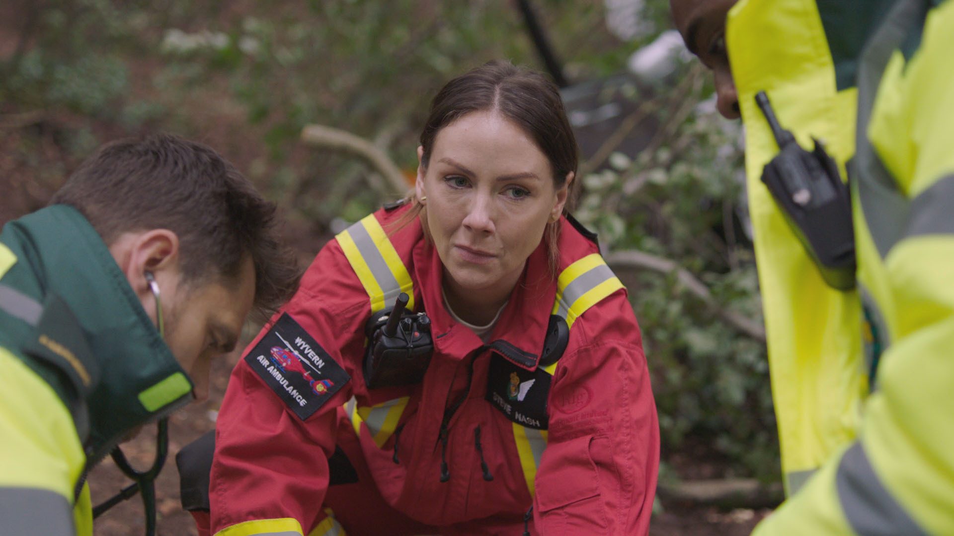 Casualty: Stevie looks nervous as she tries to save Mel