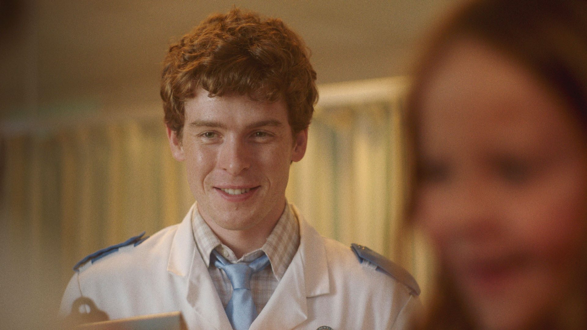A young Charlie Fairhead smiles in Casualty