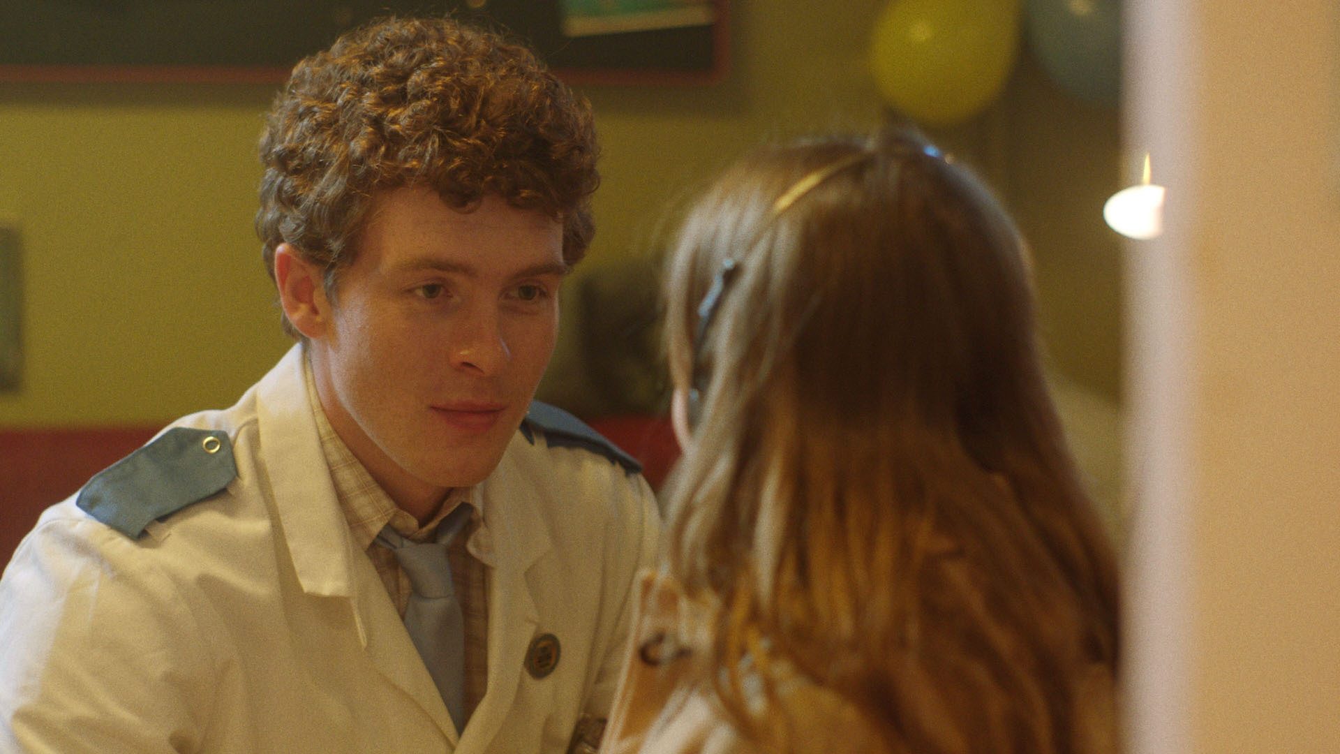 Charlie Fairhead talks to Stevie Nash when they are both young