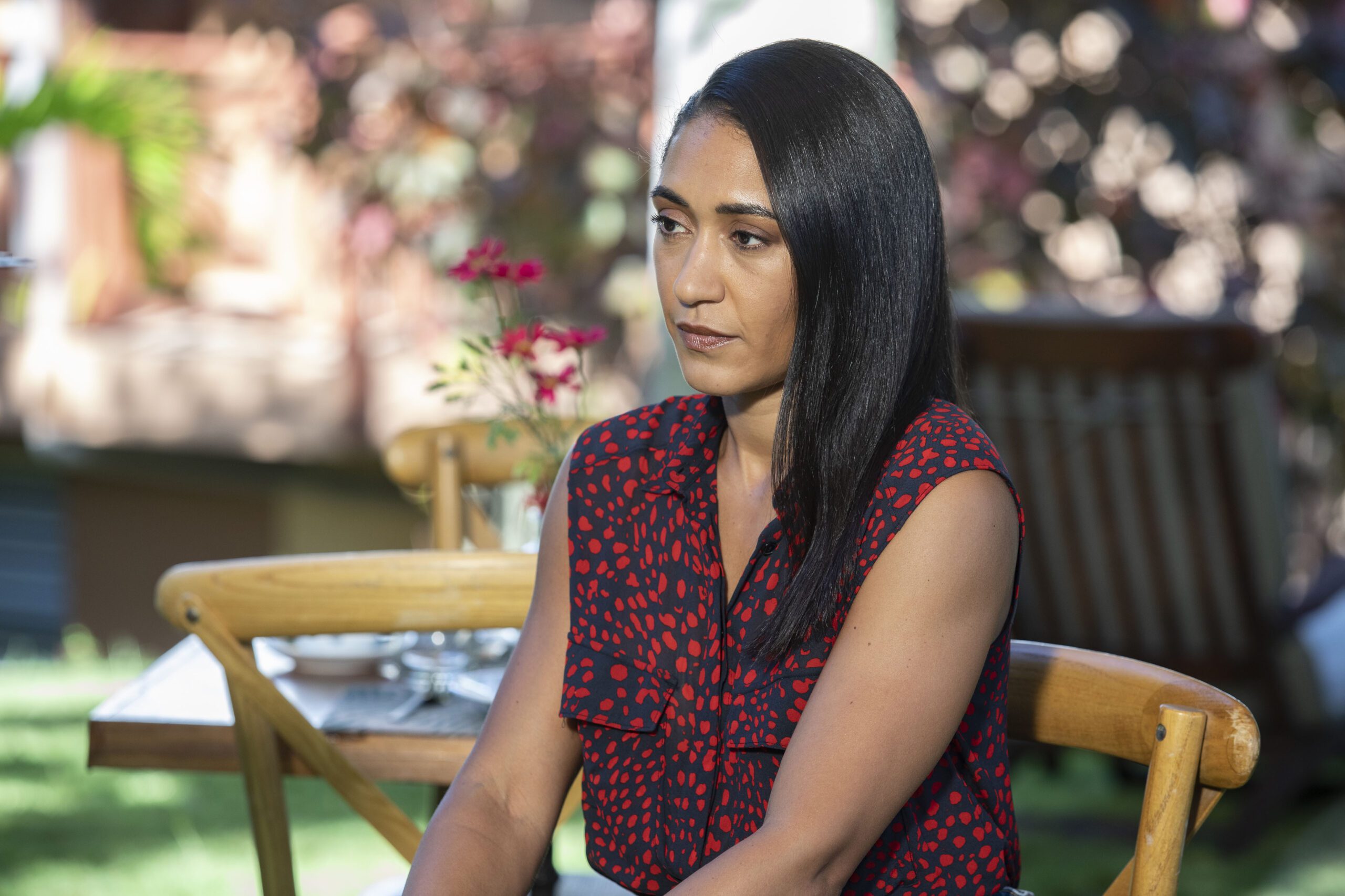Josephine Jobert as Florence Cassell in Death in Paradise