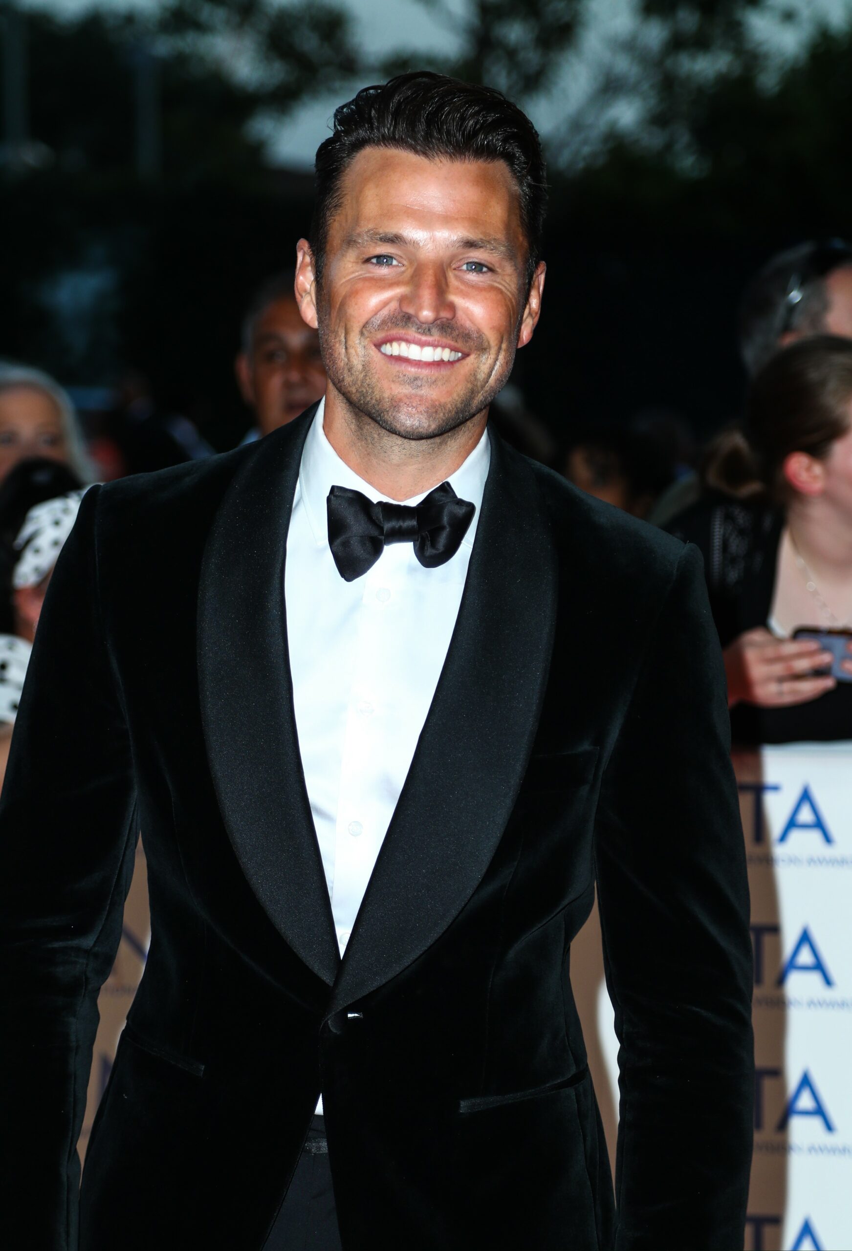 Mark Wright smiling at the NTAs