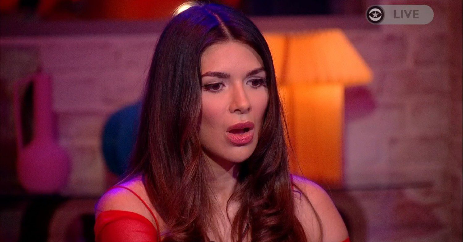 Ekin-Su looking shocked on Celebrity Big Brother