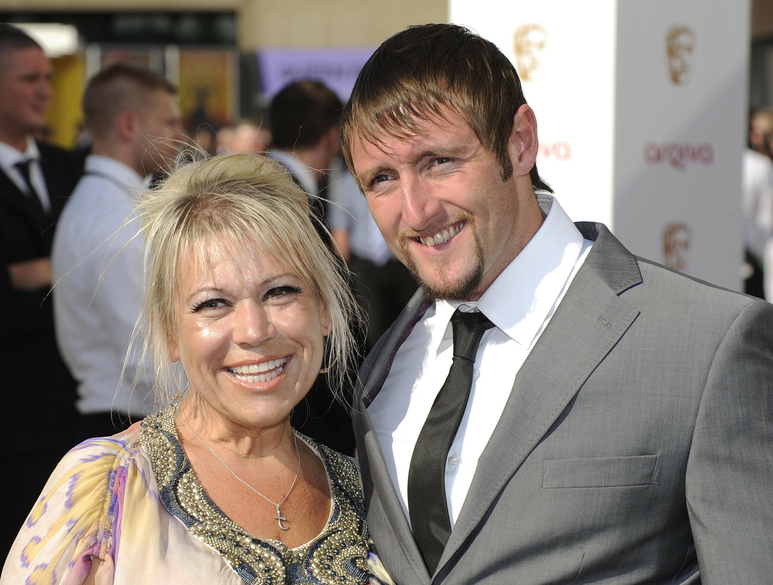 Tina Malone and husband Paul Chase smiling