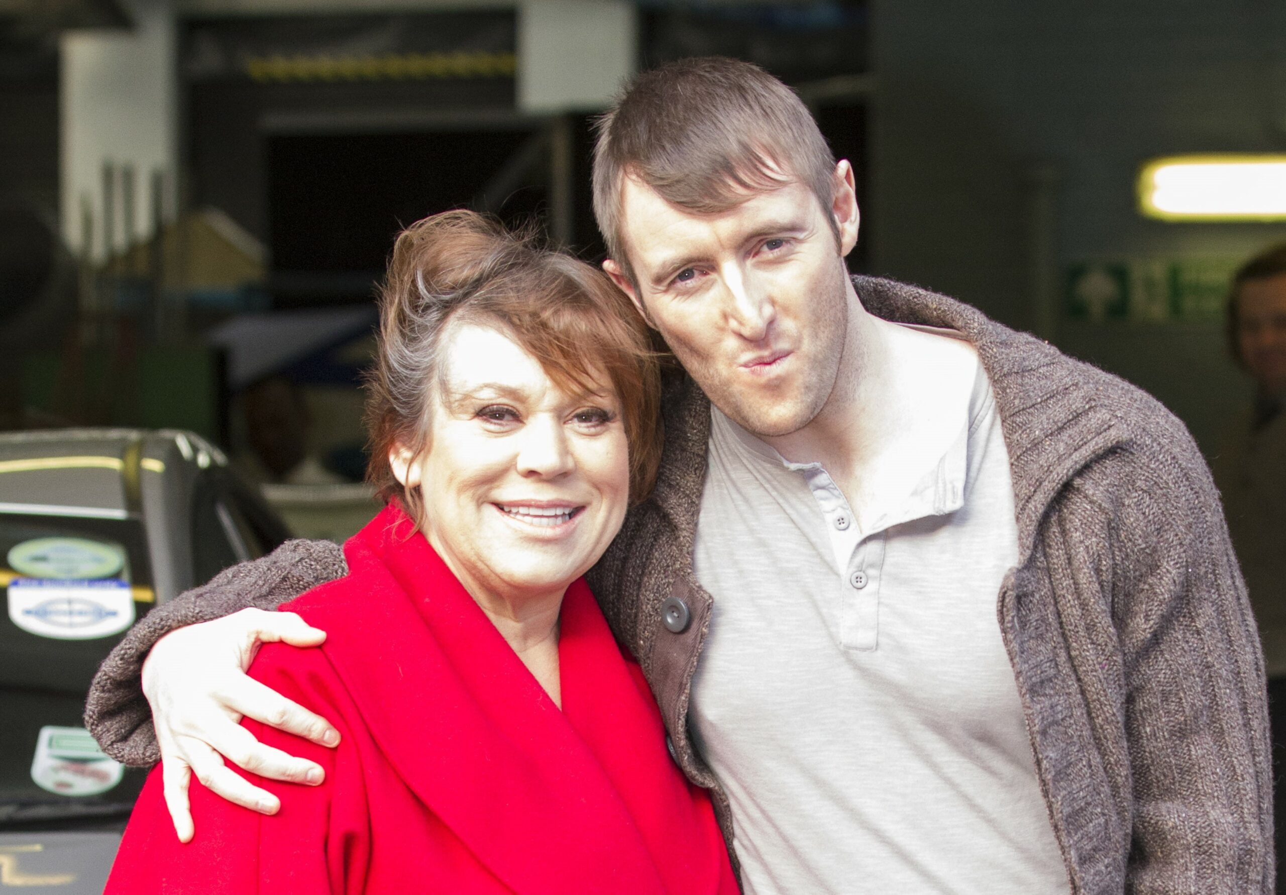 Tina Malone and husband Paul Chase smiling