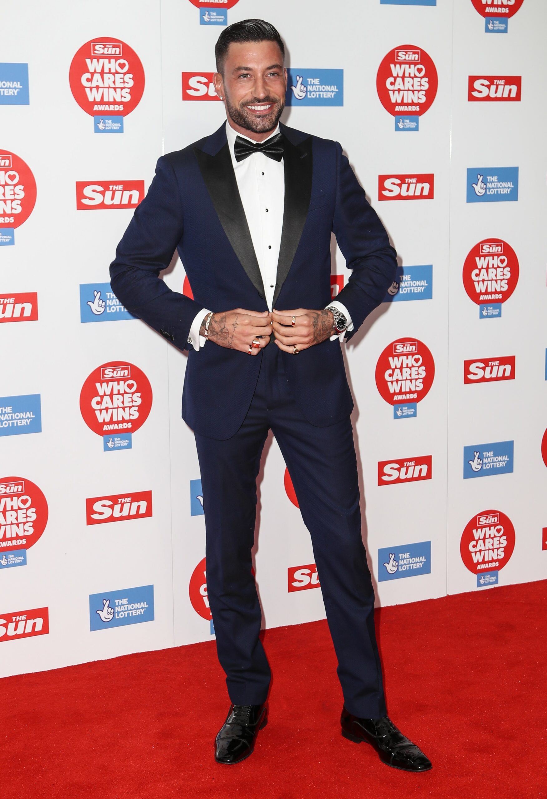 Giovanni Pernice smiling at The Sun Awards