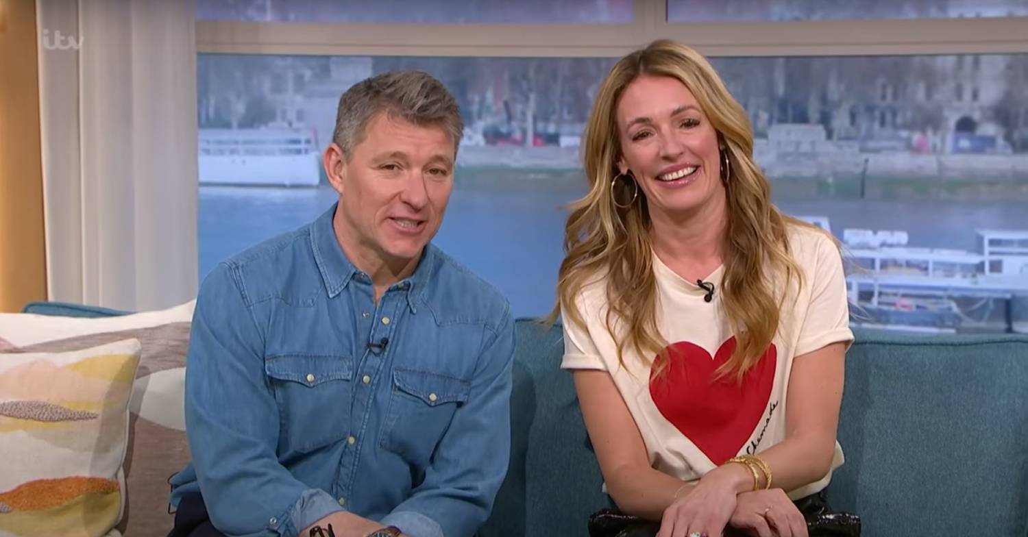 Cat Deeley sits next to Ben Shephard on This Morning today