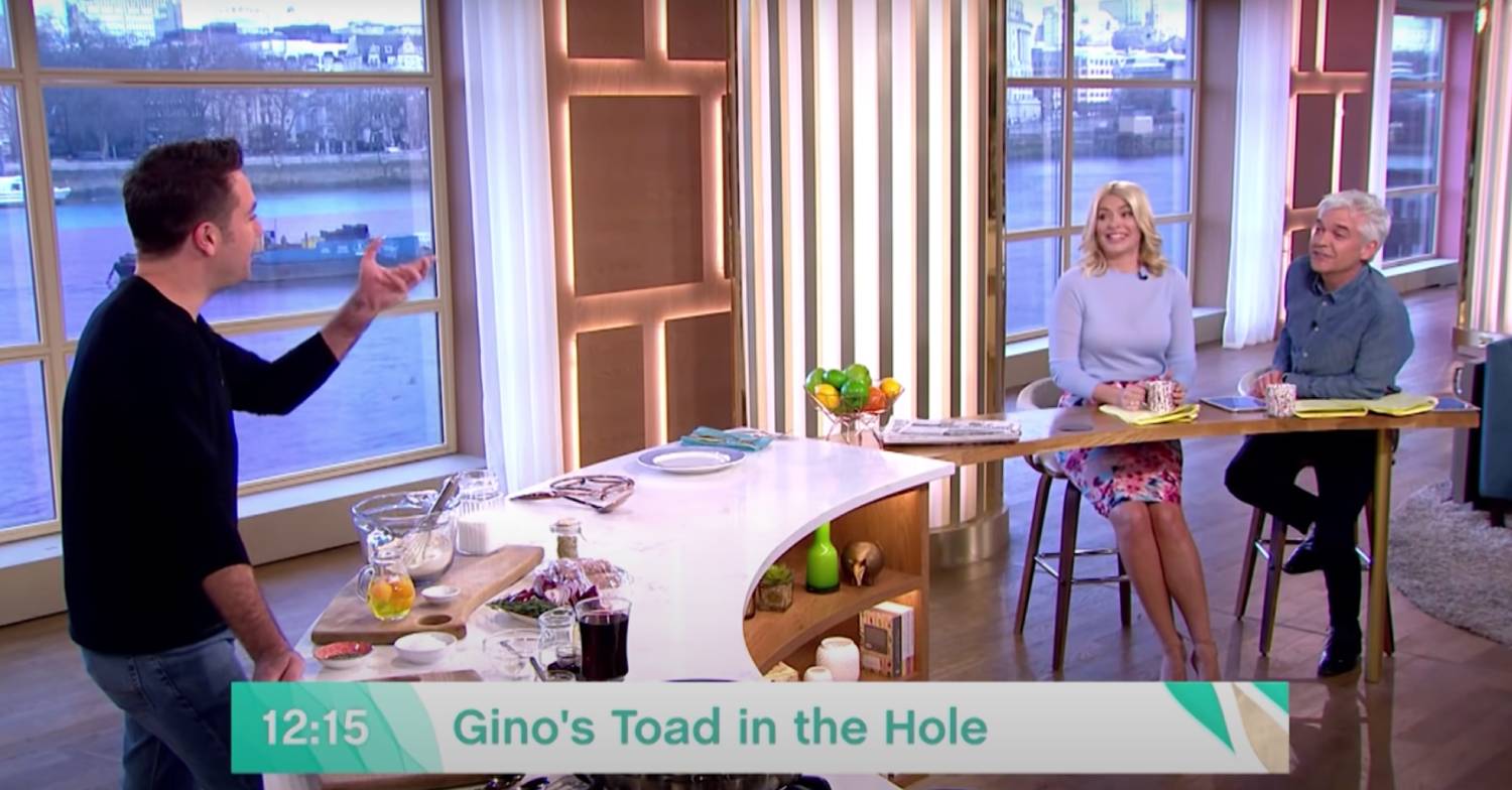 Gino jokes around with Holly and Phil