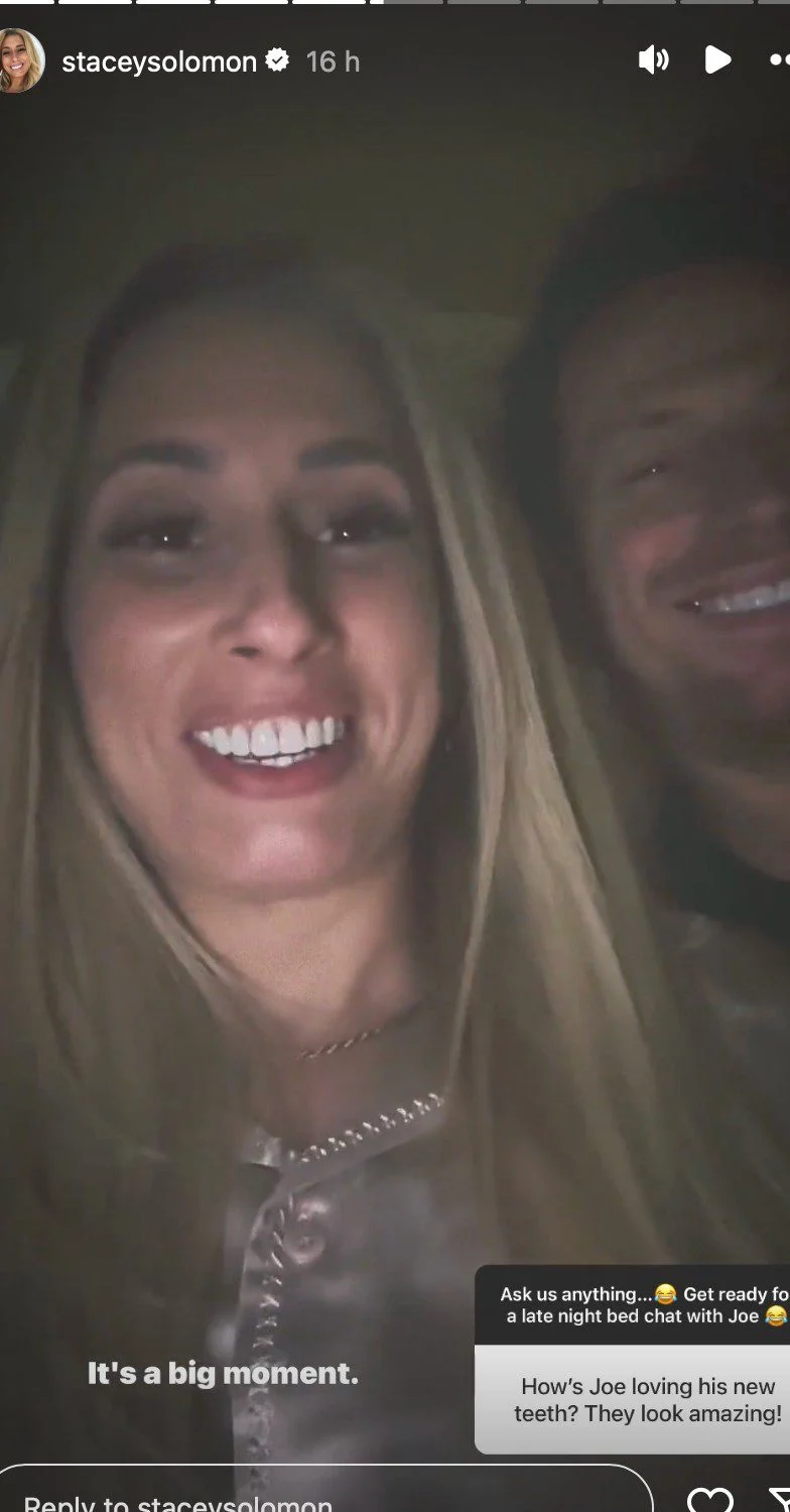 Joe Swash and Stacey Solomon in Instagram video