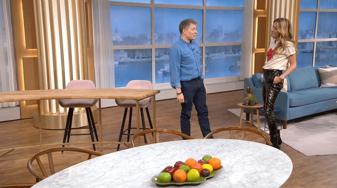 Ben Shephard looking at Cat Deeley on This Morning today