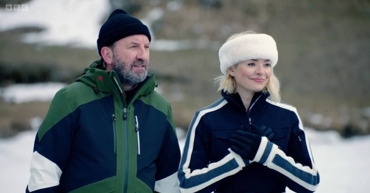 Lee Mack and Holly Willoughby presenting Freeze the Fear