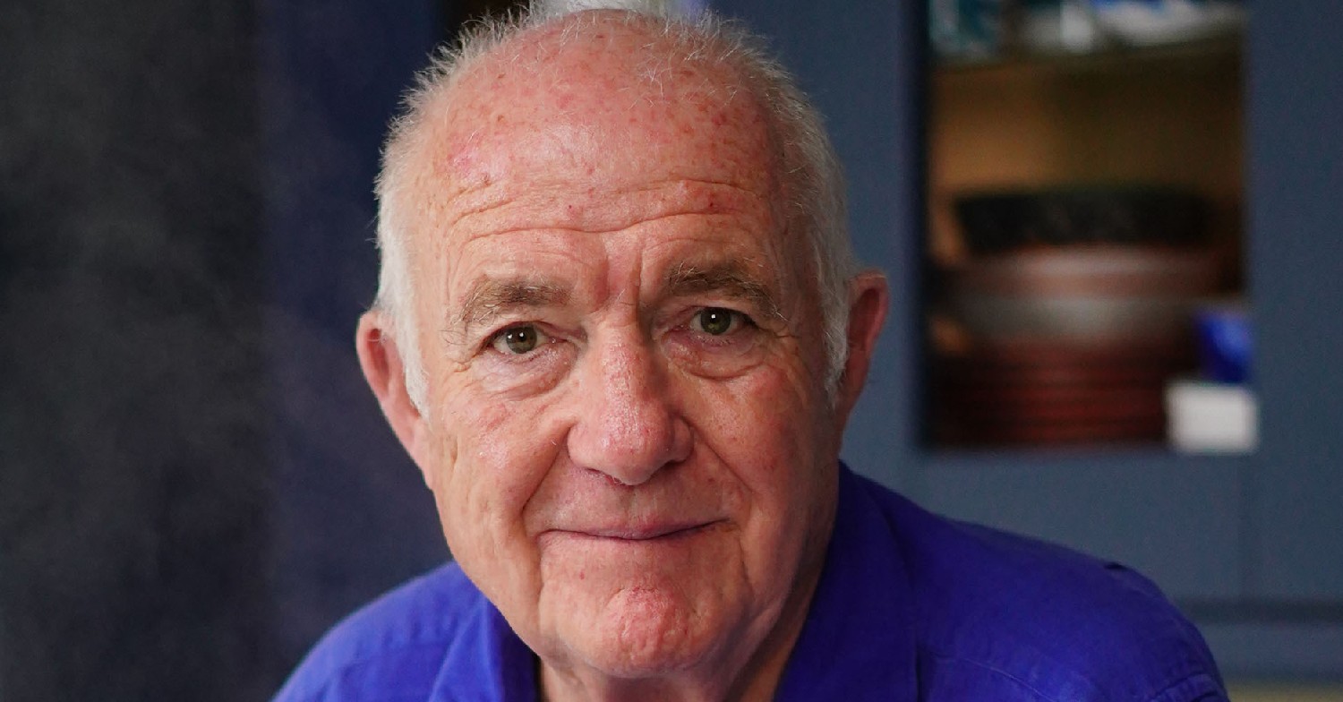 Rick Stein looking to camera in a blue shirt