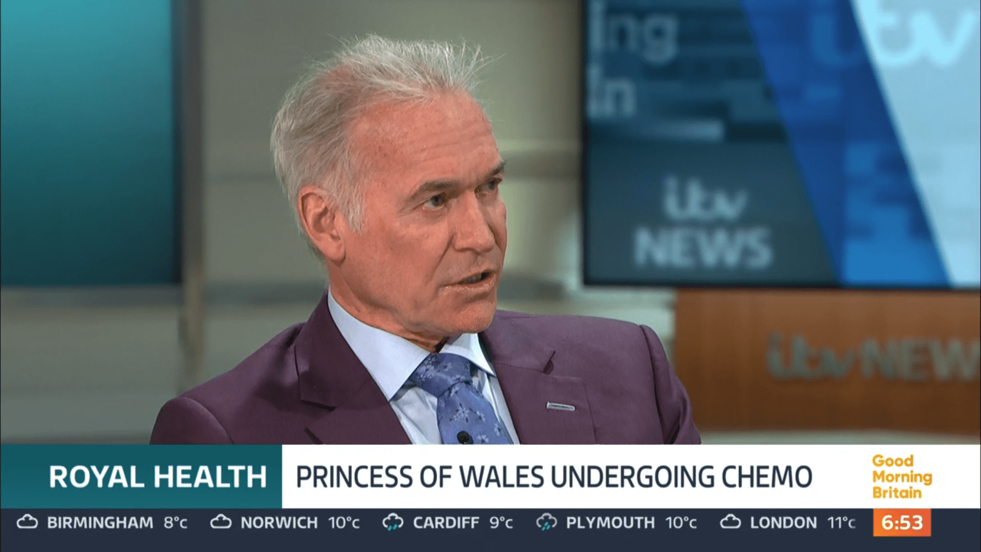Dr Hilary Jones speaking on GMB