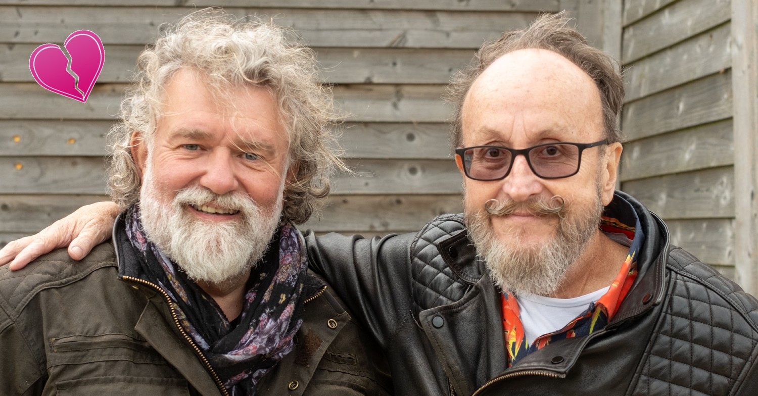 Si King and Dave Myers with their arms round each other