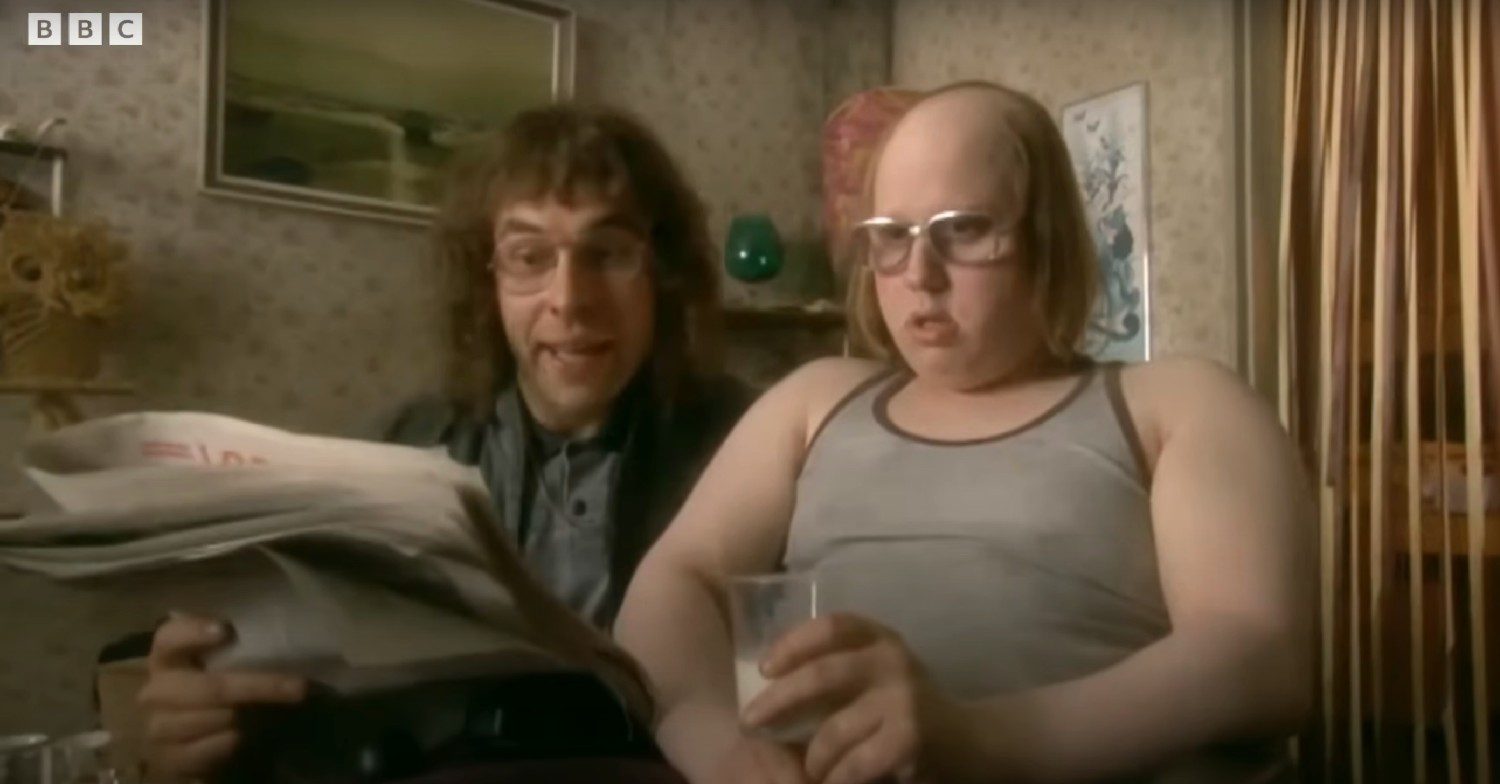 David Walliams and Matt Lucas as Lou and Andy on Little Britain
