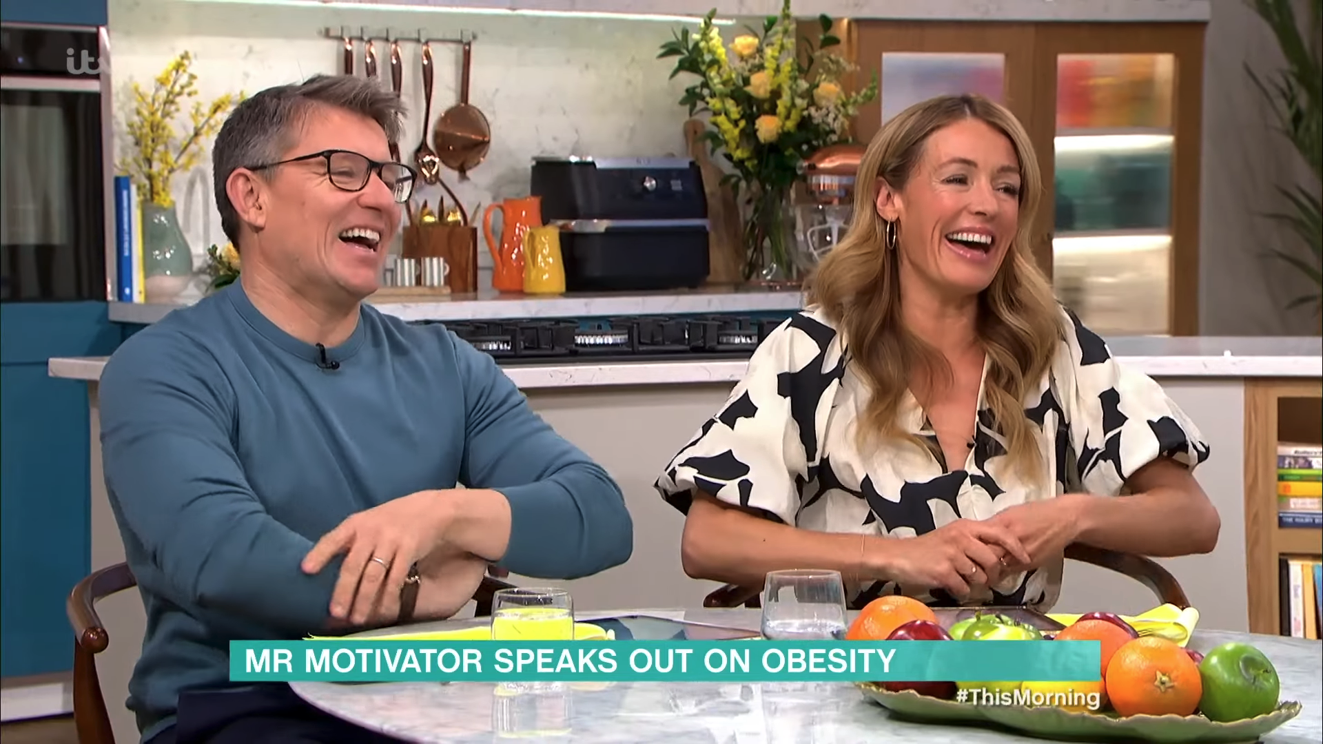 Ben Shephard and Cat Deeley laughing on This Morning