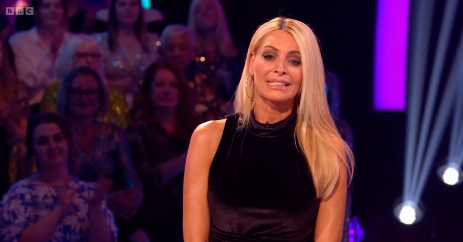 Tess Daly presenting Strictly