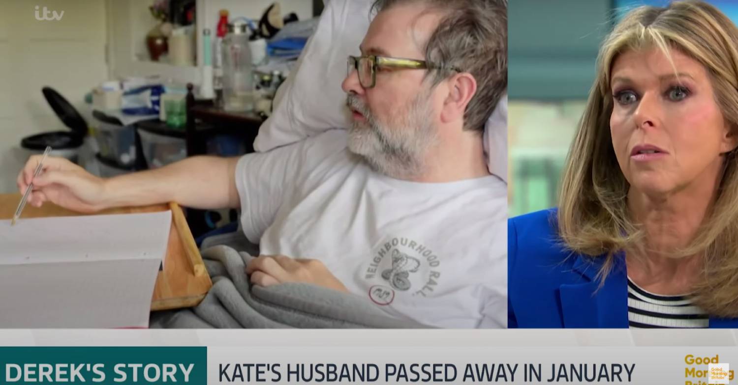 Derek Draper in bed alongside Kate Garraway