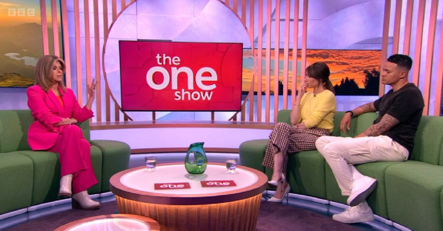 Kate Garraway speaking to Alex Jones and Jermaine Jenas on The One Show