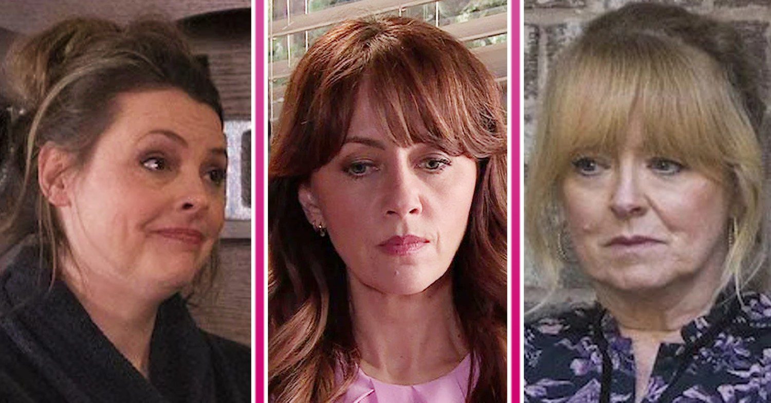 Coronation Street spoilers comp image of Tracy, Maria and Jenny (Credit: ITV/Comp ED!)