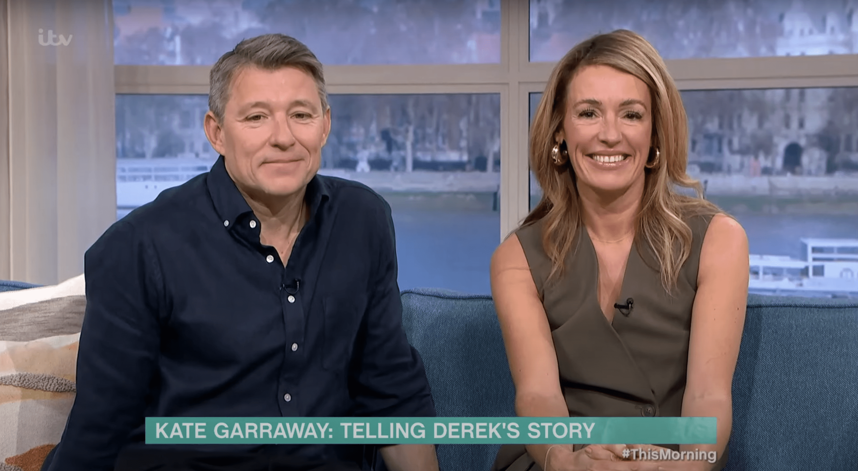 Ben Shephard sat on the This Morning sofa with Cat Deeley