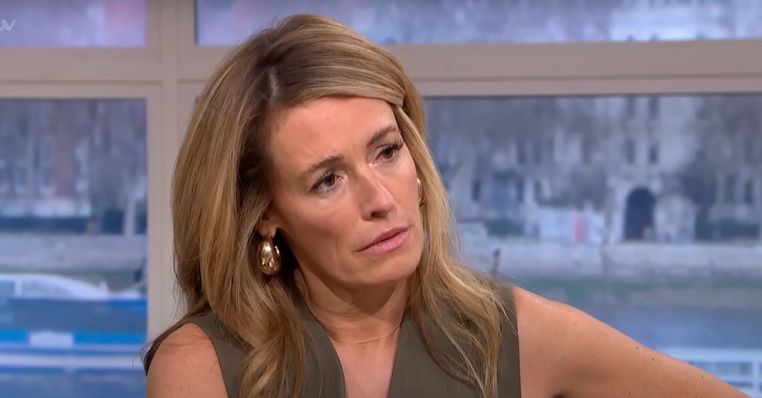 Cat Deeley looking sad on This Morning