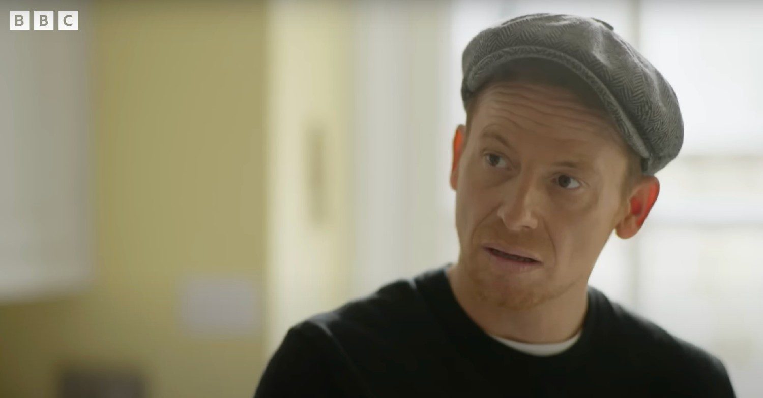 Joe Swash looking disgusted 