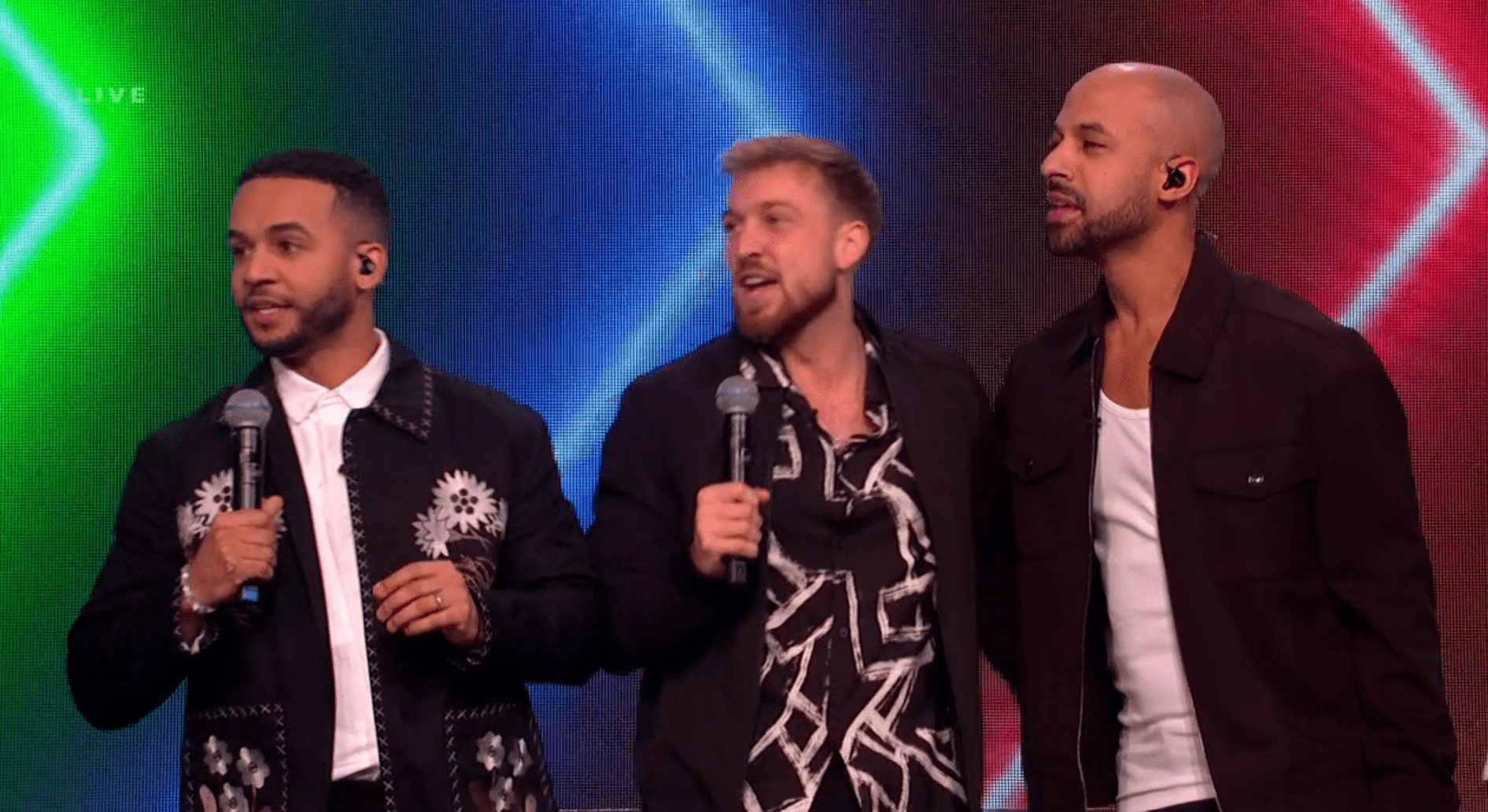 Aston Merrygold, Sam Thompson and Marvin Humes talk to Ant and Dec