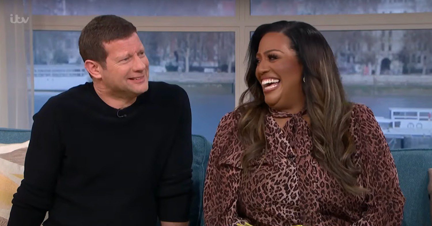 Alison Hammond and Dermot O'Leary laughing on This Morning