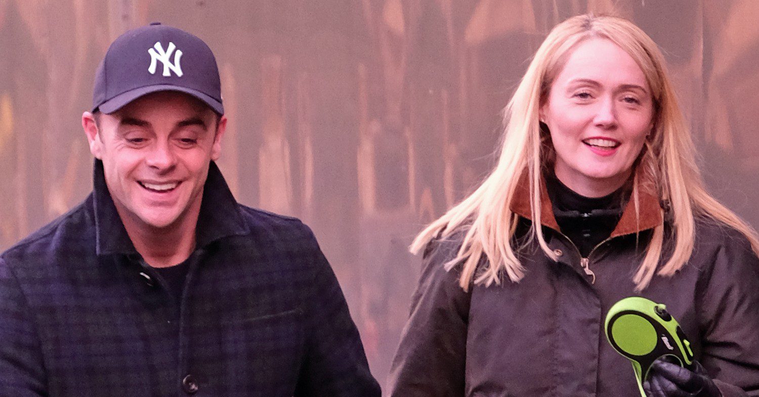 Ant McPartlin wearing a hat and Anne-Marie smiling on a walk