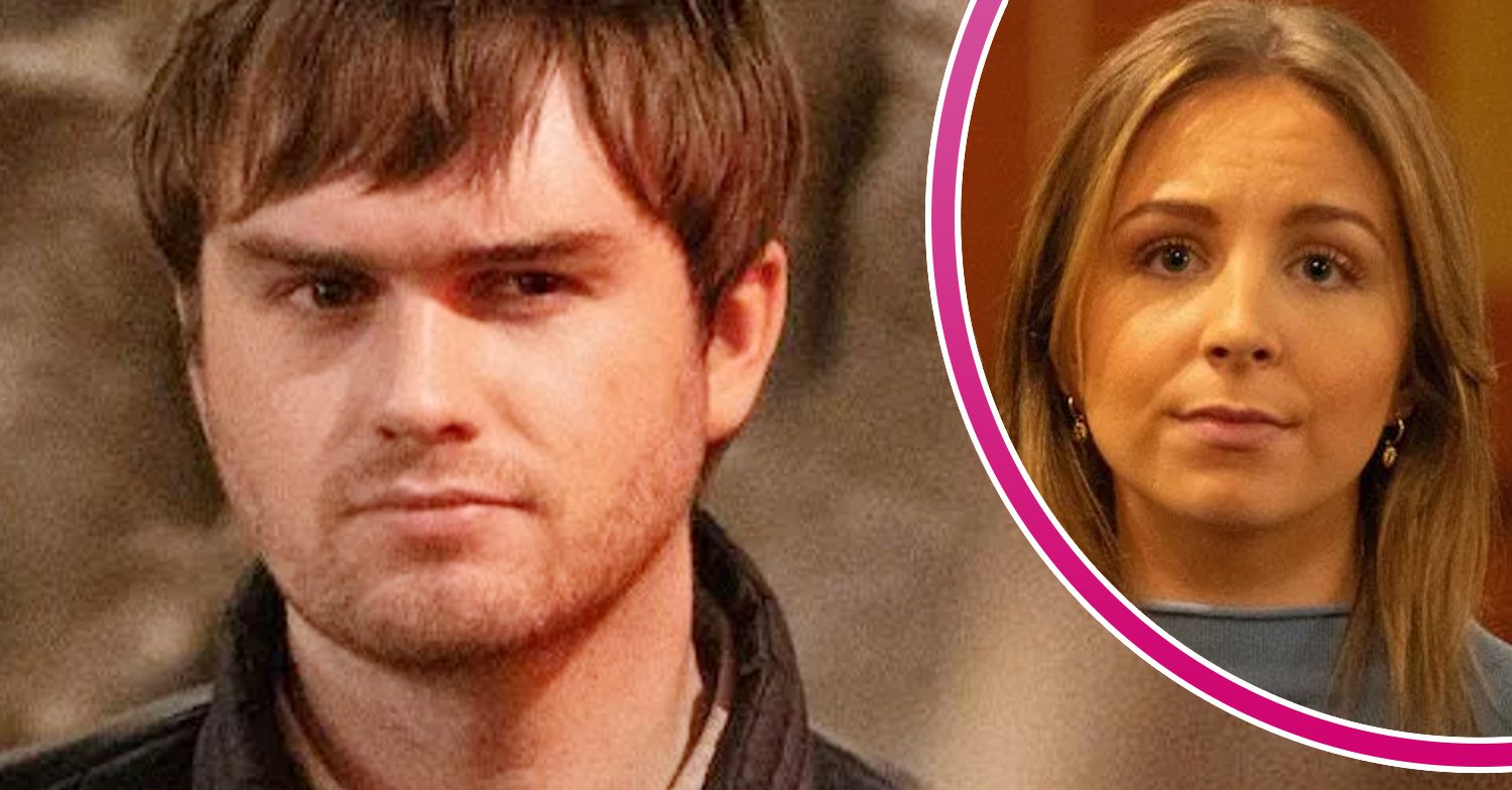 Emmerdale's Tom, and in a bubble is Belle