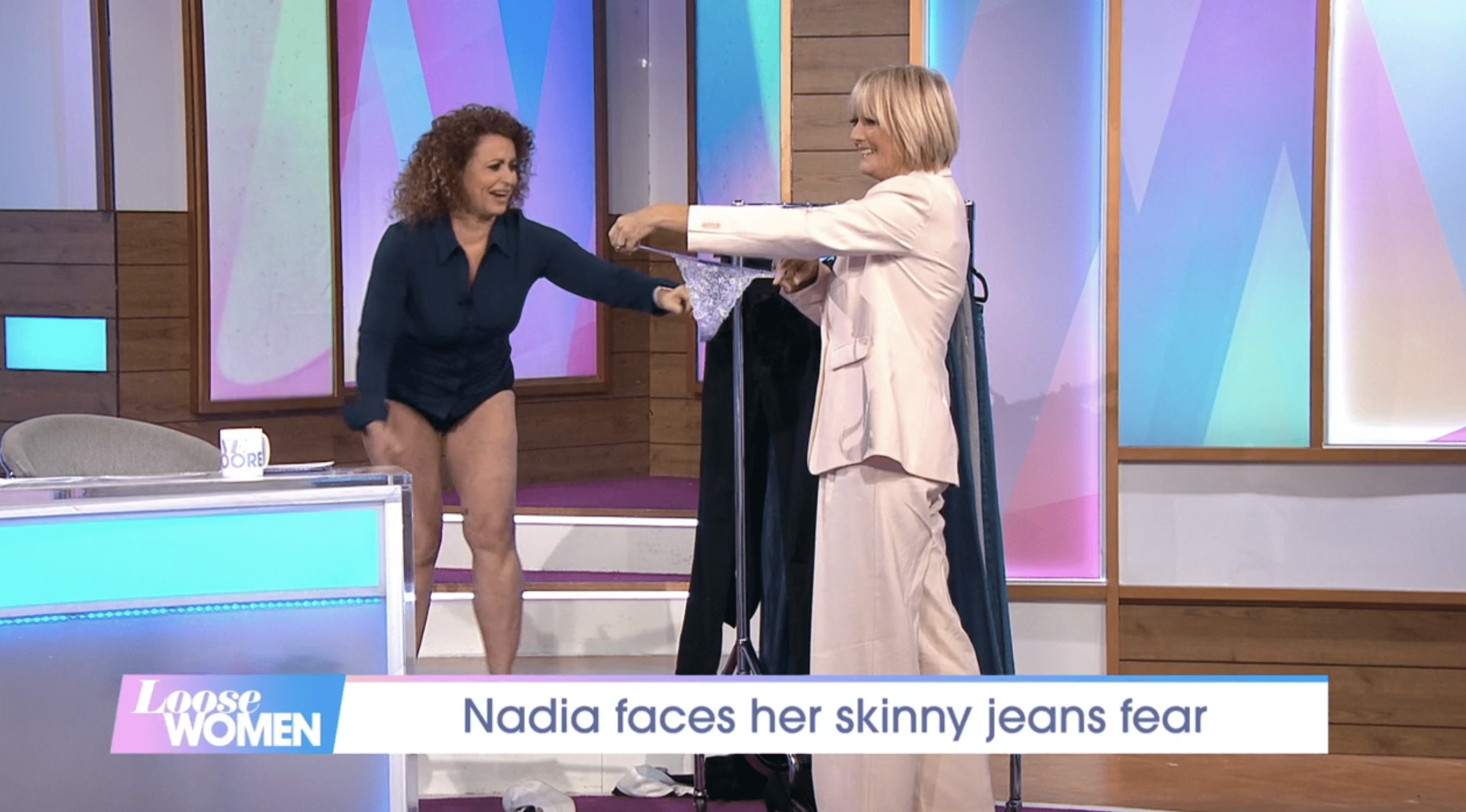 Loose Women's Nadia Sawalha stripping off on air