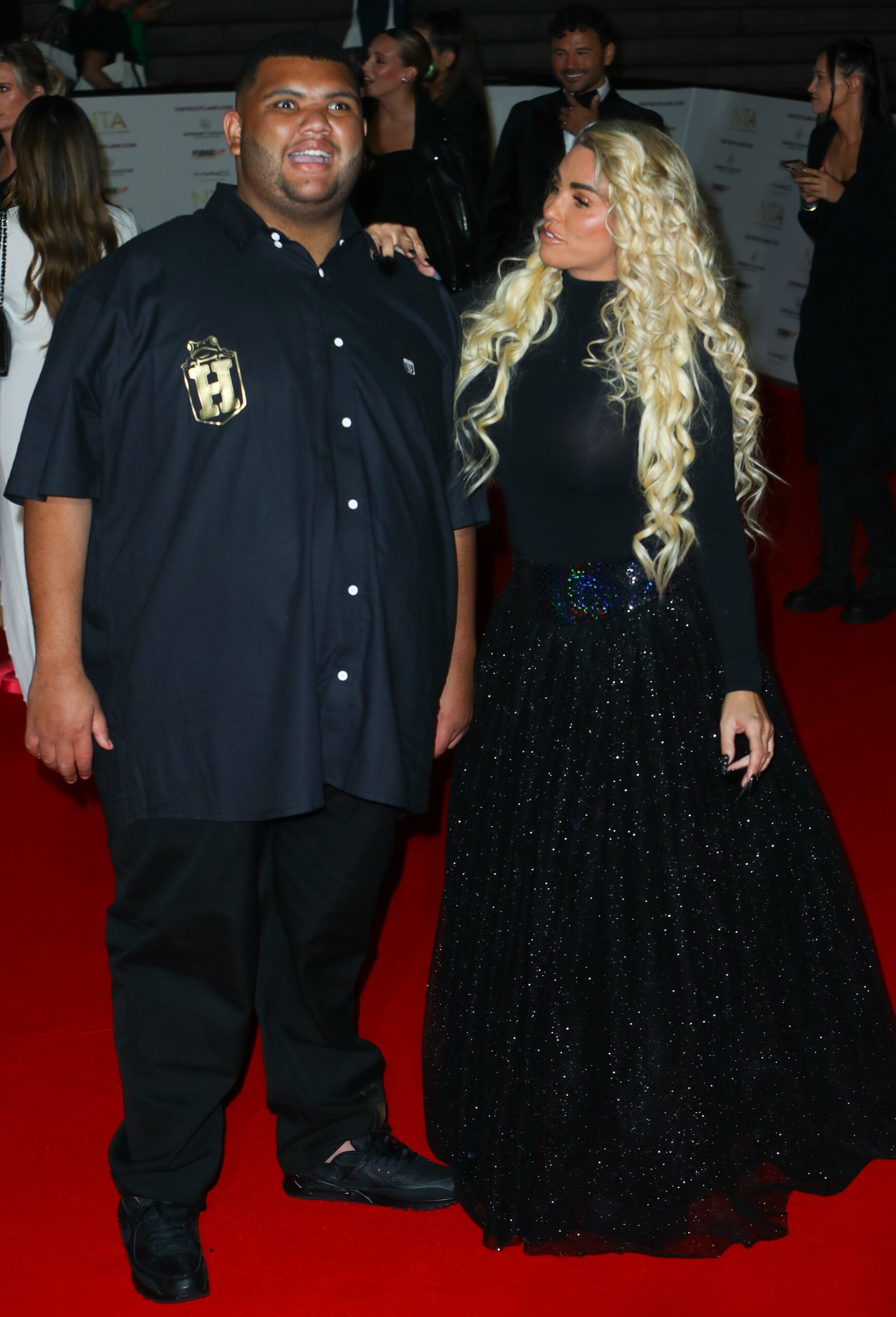Katie Price and son Harvey at the NTAs