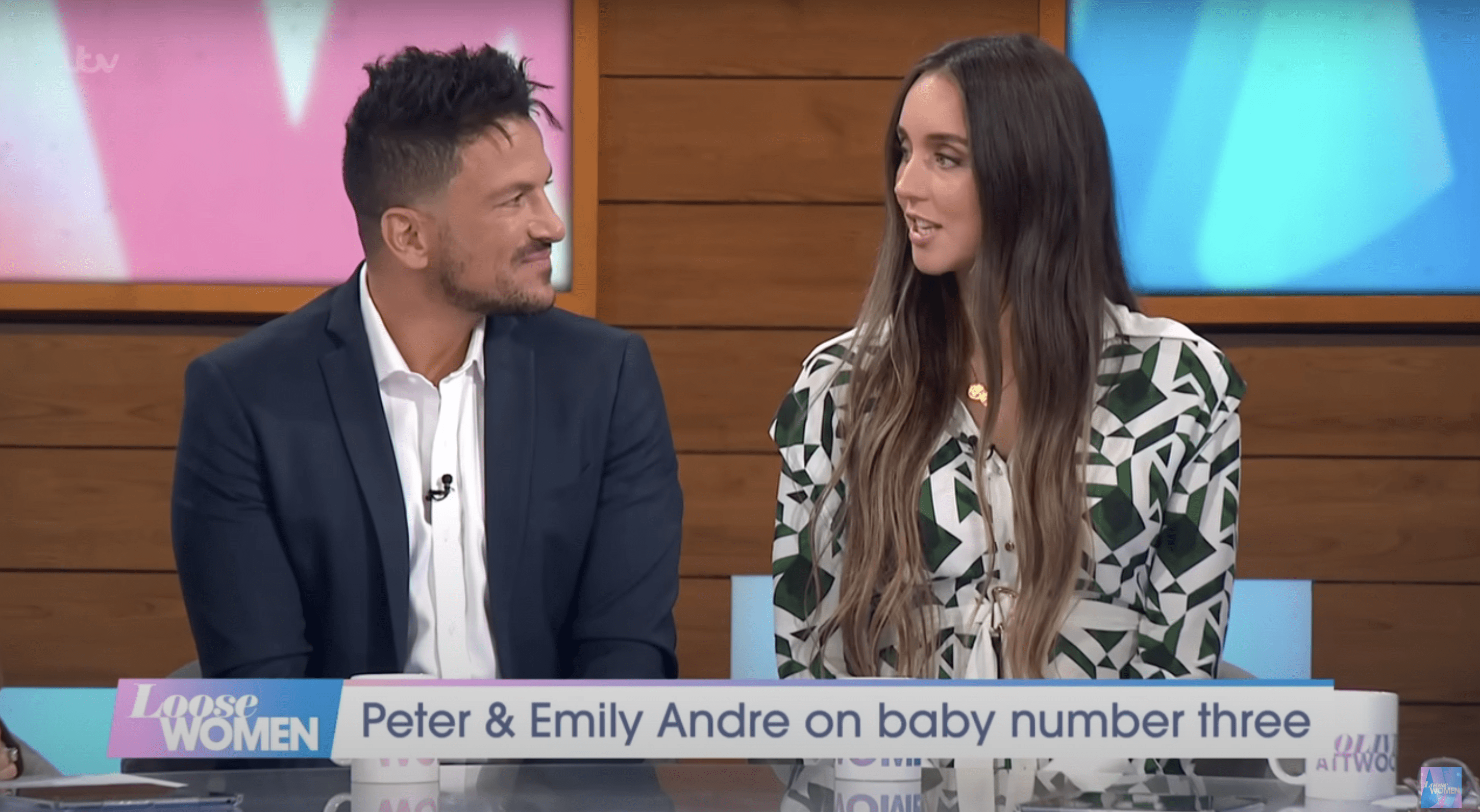 Peter Andre and wife Emily discussed have their third baby on Loose Women