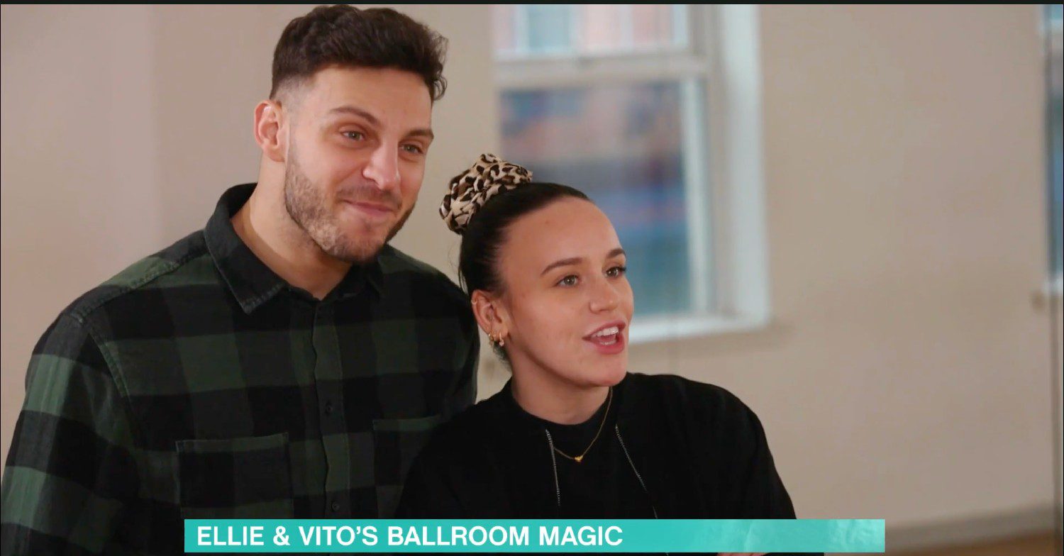 Ellie Leach and Vito Coppola smiling on This Morning 