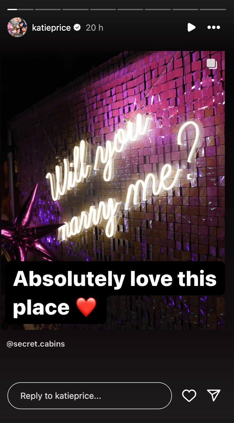 Katie Price Instagram story