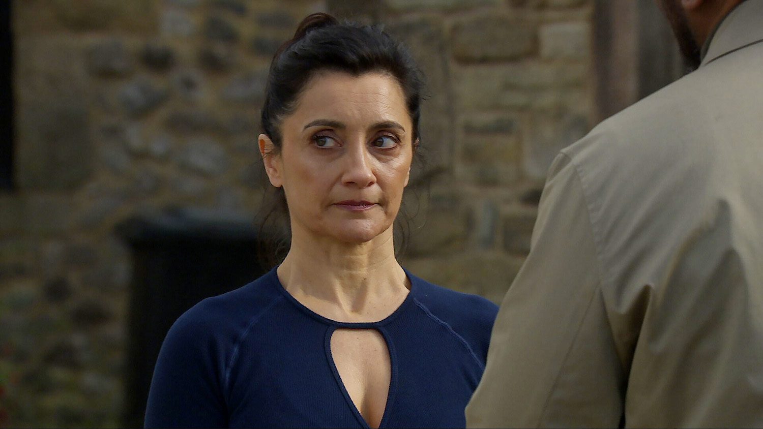 Emmerdale: Manpreet in workout gear smiles at Charles and Claudette