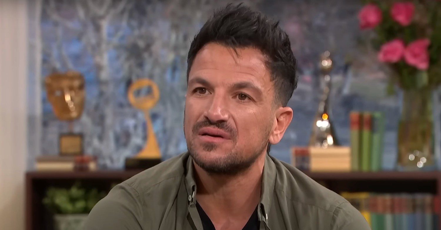 Peter Andre looking stern on This Morning