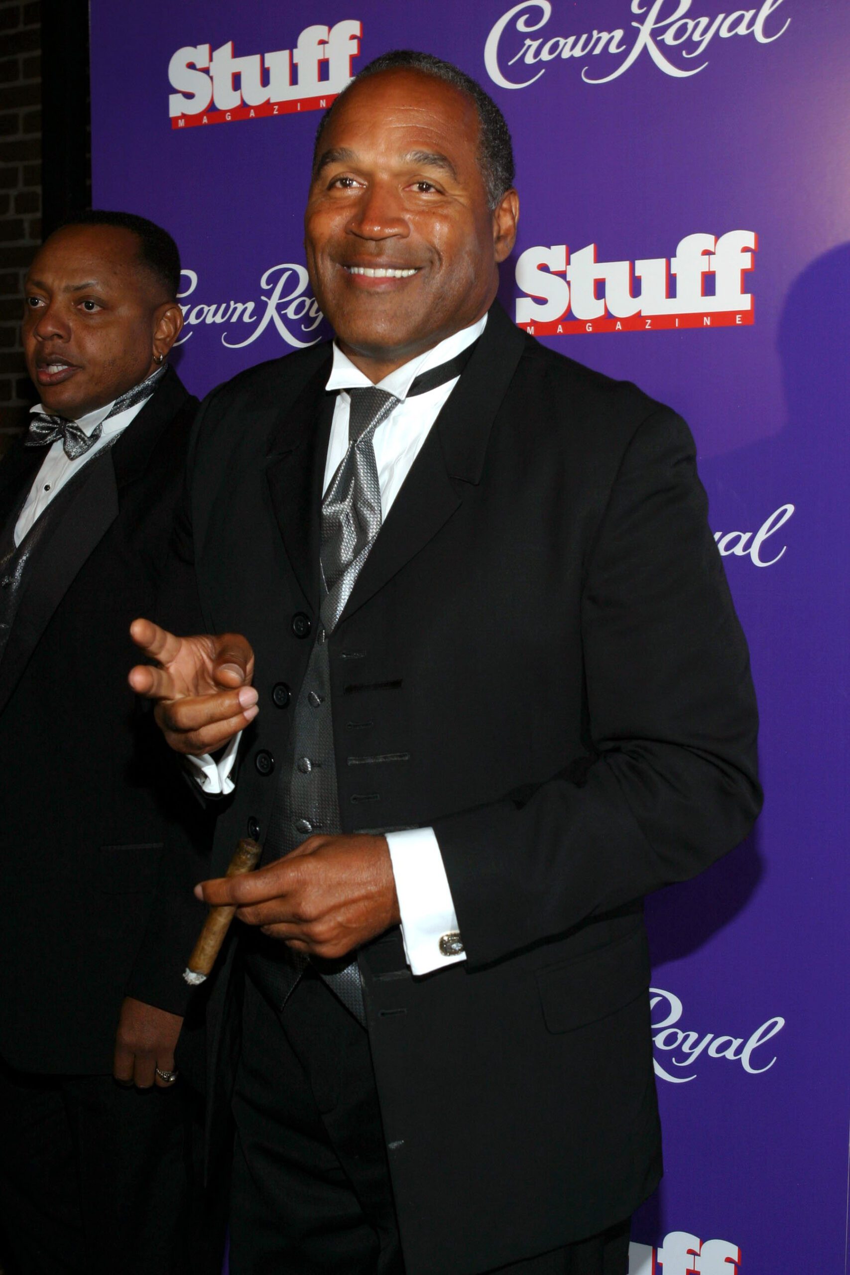 OJ Simpson smiling on a night out