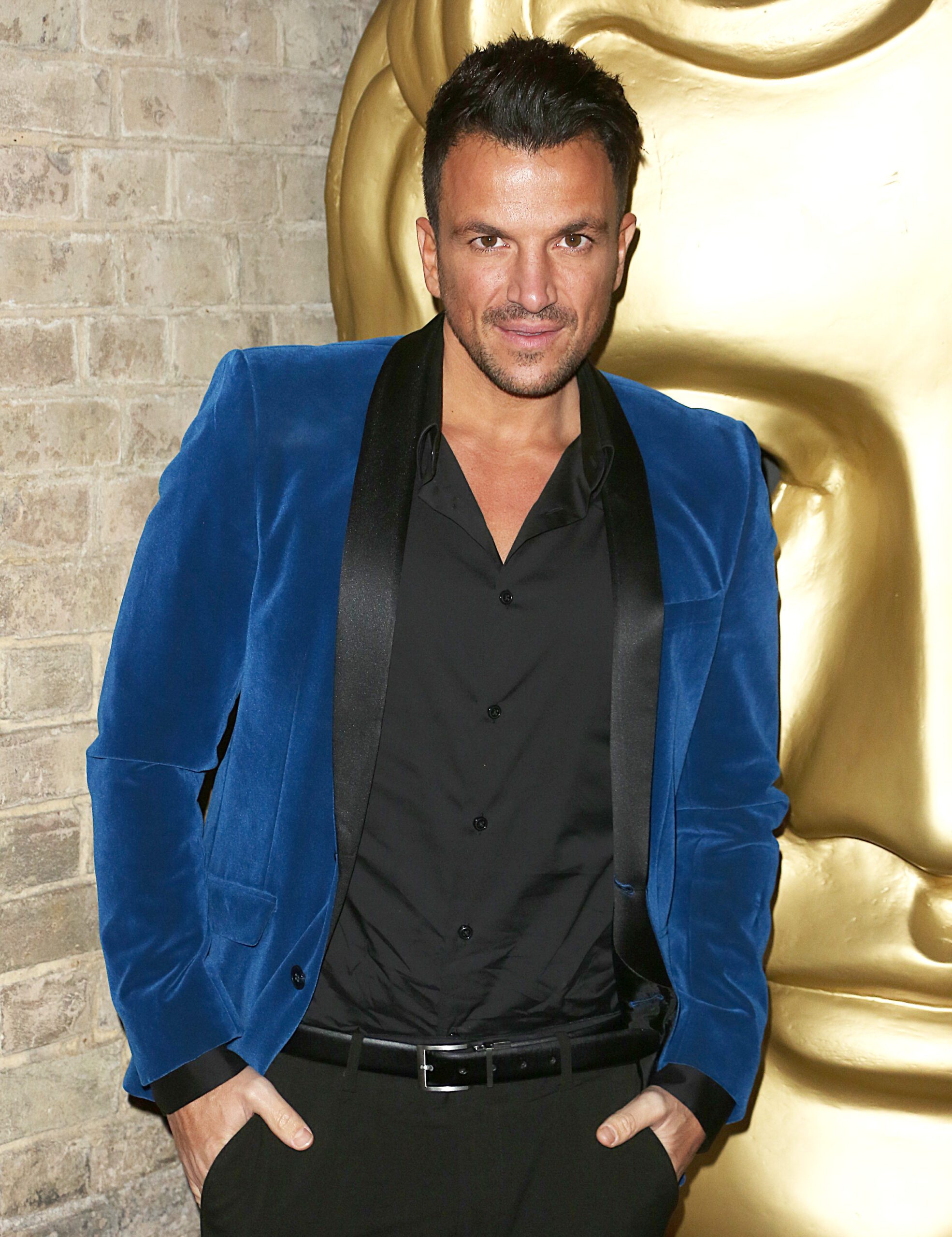 Peter Andre in a blue jacket