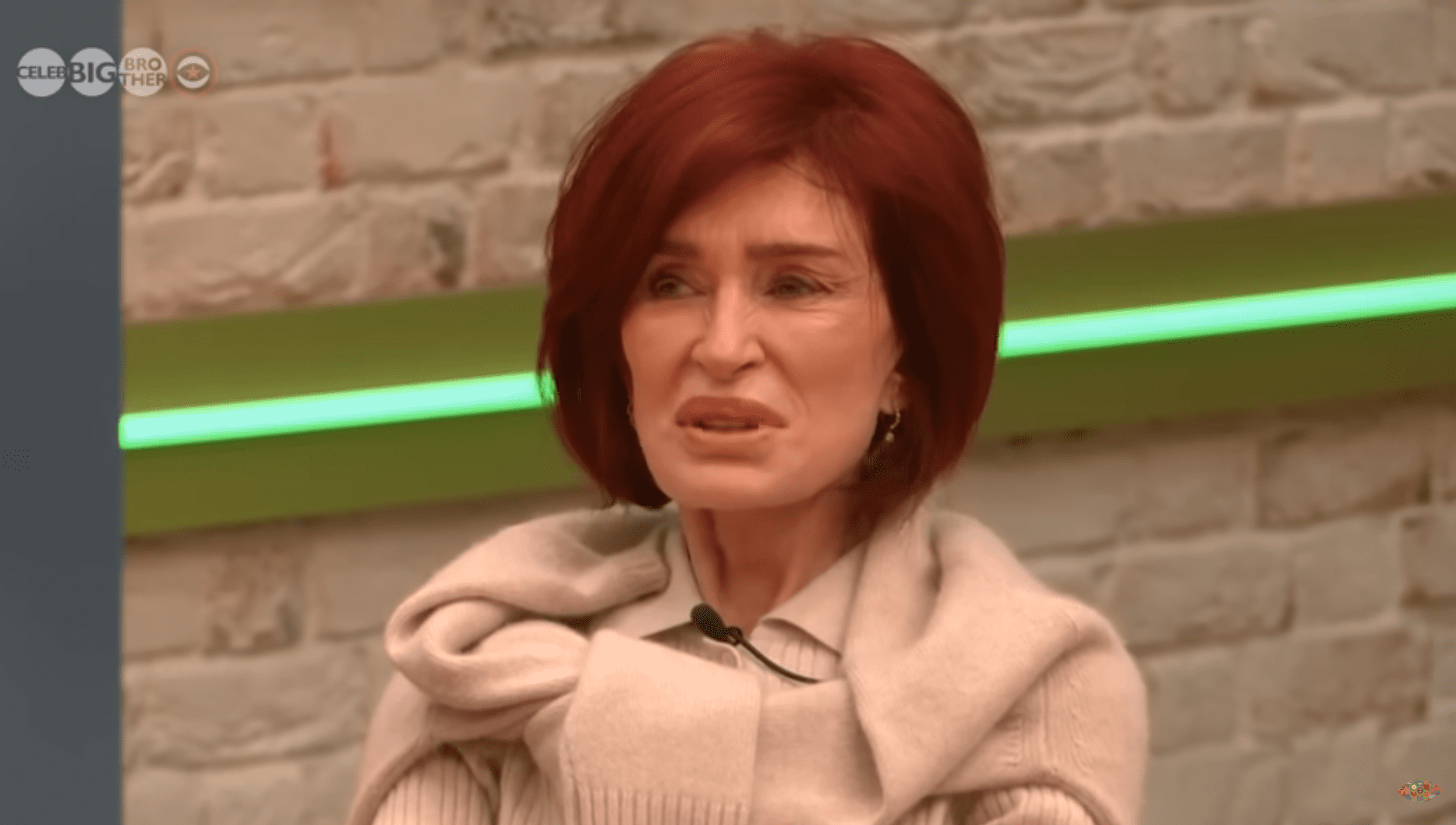 Sharon Osbourne grimaces on Celebrity Big Brother
