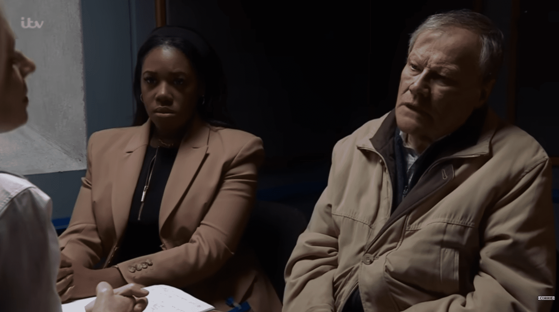 Coronation Street: Dee-Dee and Roy look stressed in the police interview room