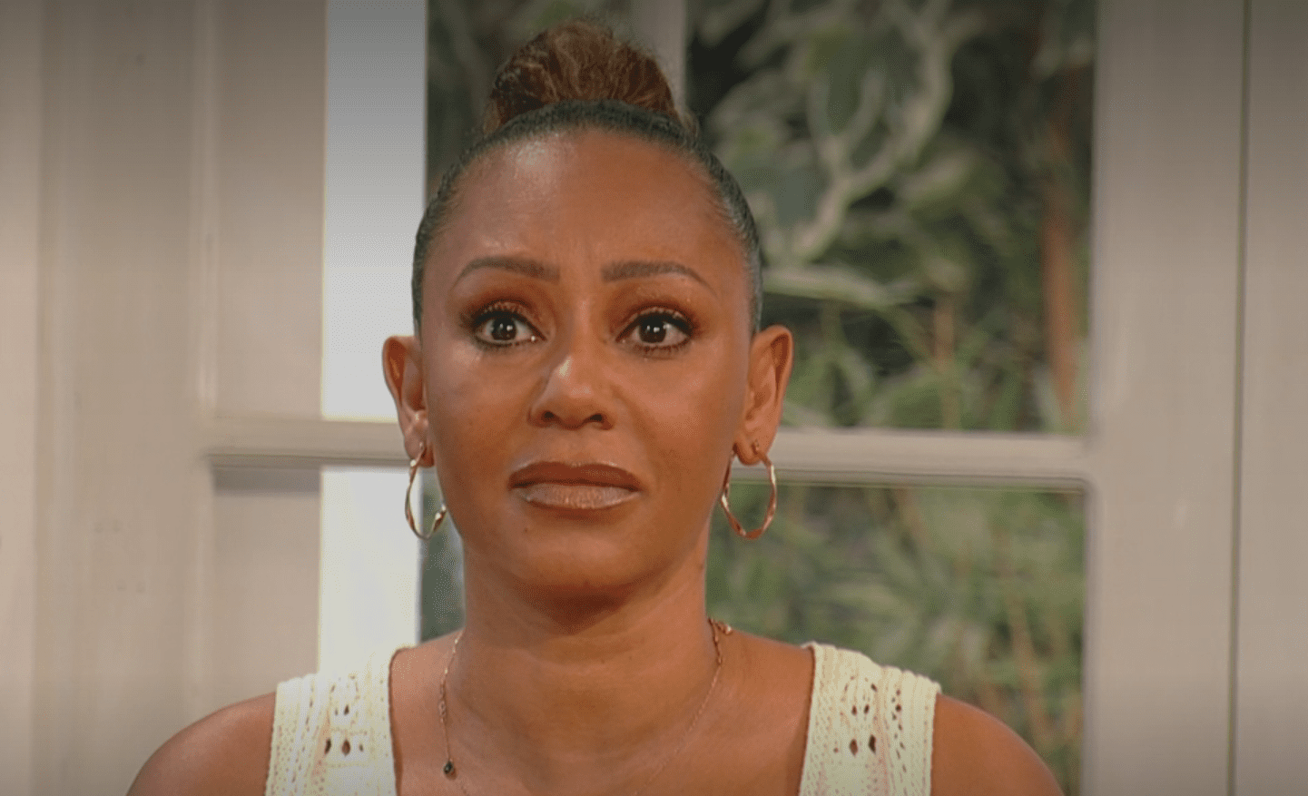 Mel B looks unimpressed with food hell
