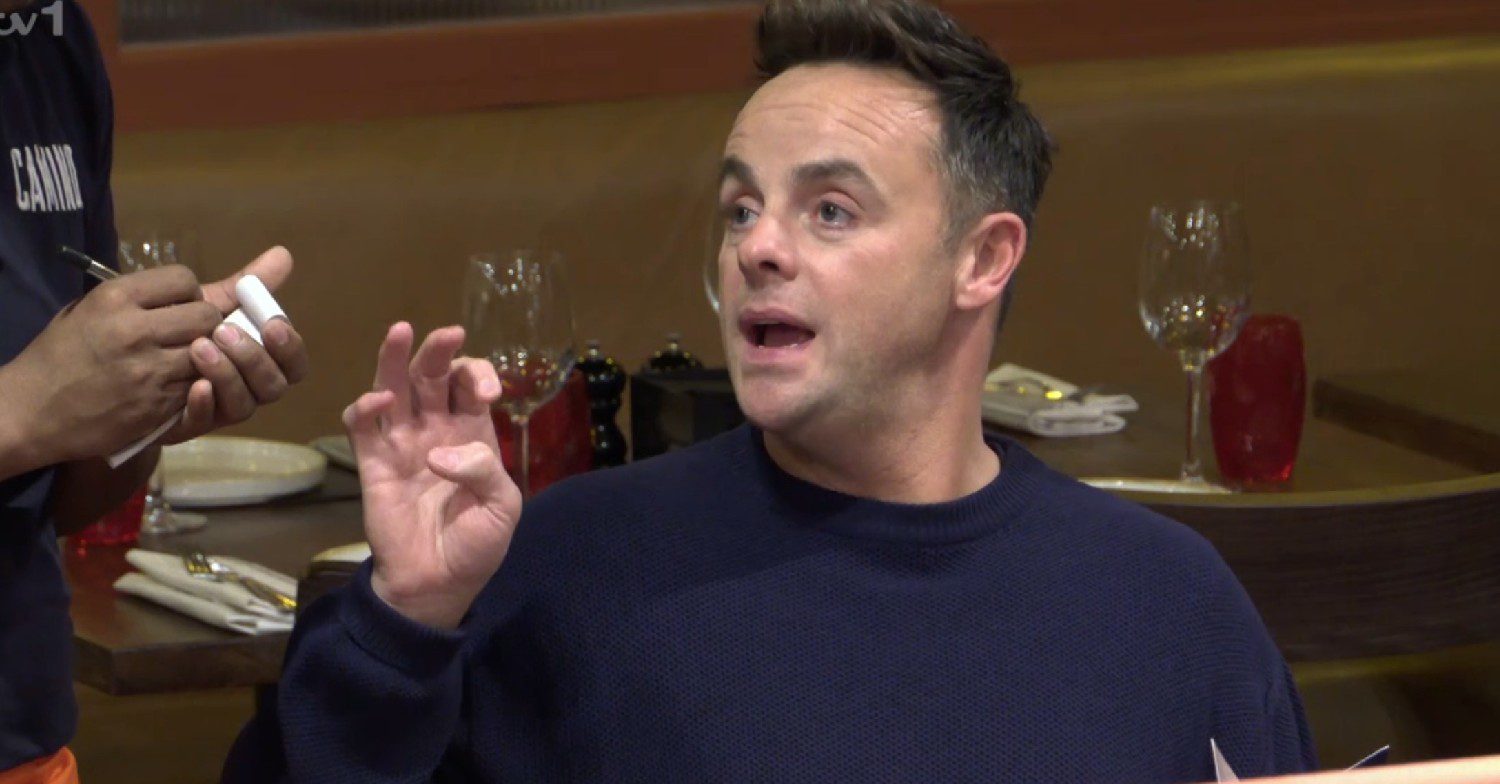 Ant during Get Out of Me Ear on Saturday Night Takeaway tonight