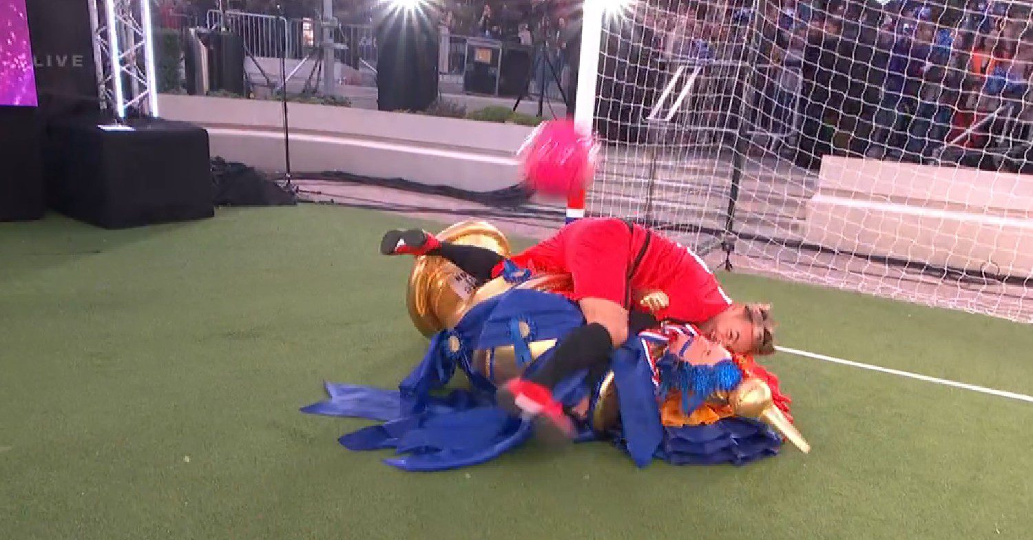 Ant McPartlin tackles Stephen Mulhern on Saturday Night Takeaway