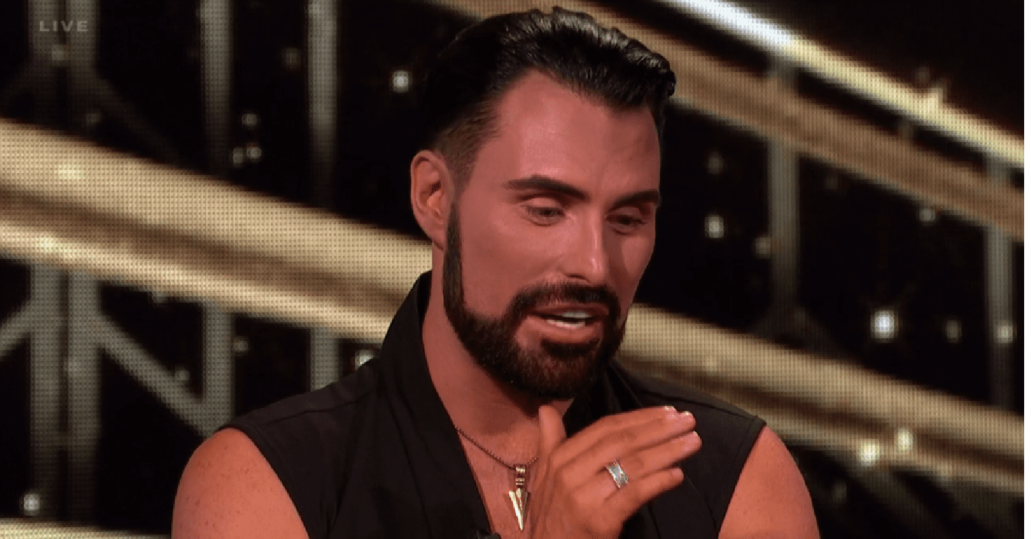 Rylan Clark speaking on Saturday Night Takeaway