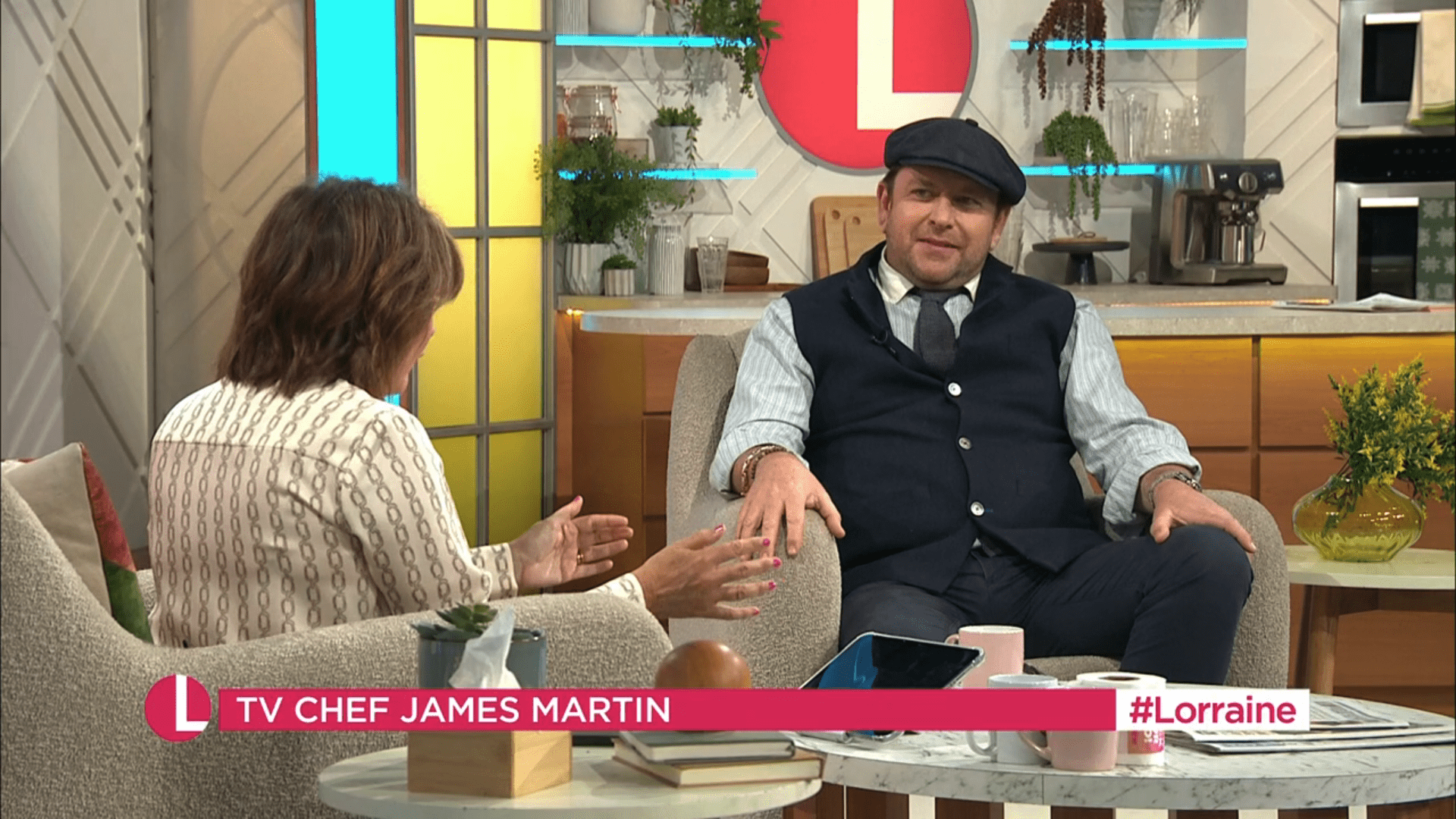 James Martin speaking to Lorraine Kelly today