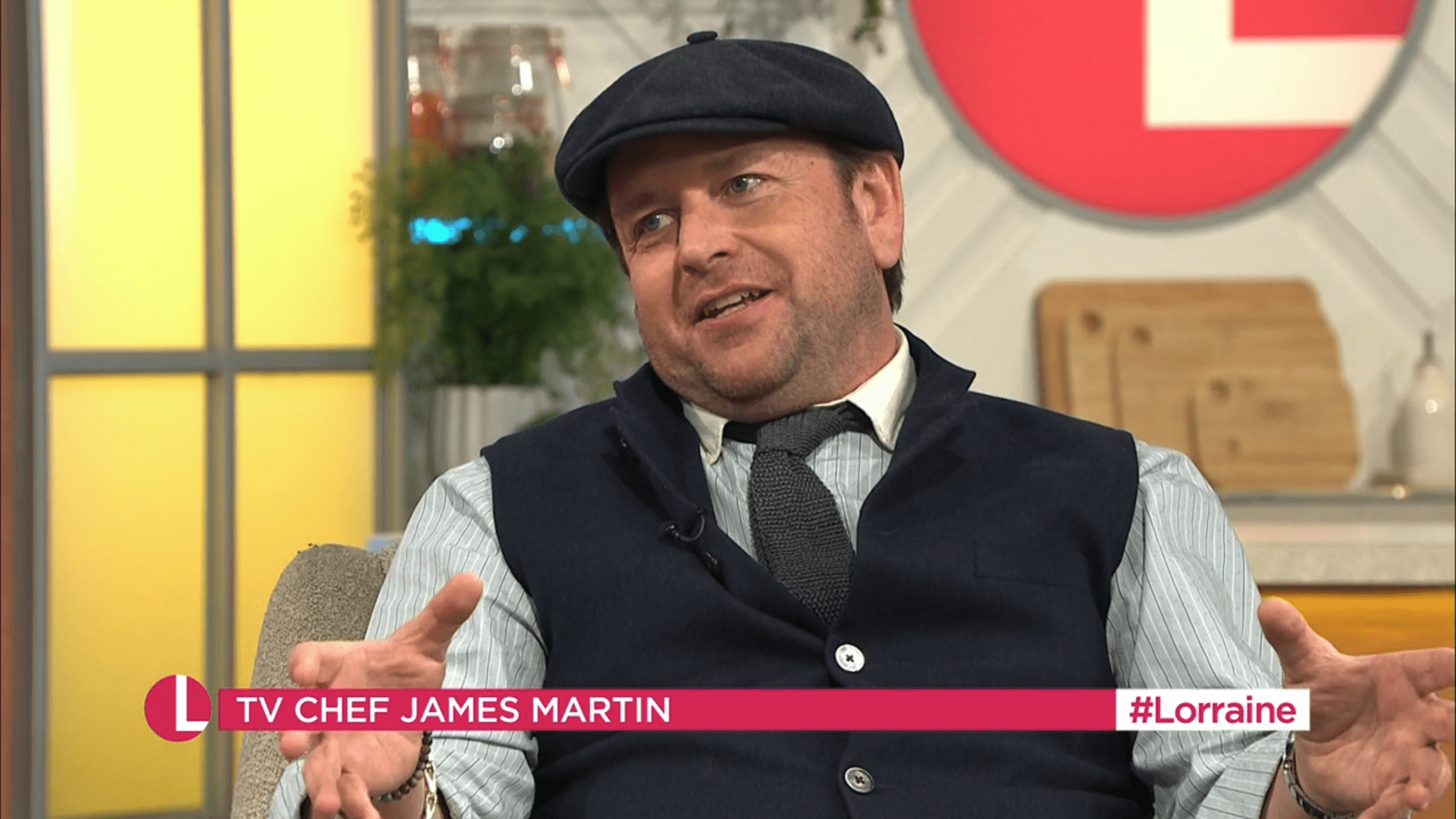 James Martin speaking to Lorraine Kelly today