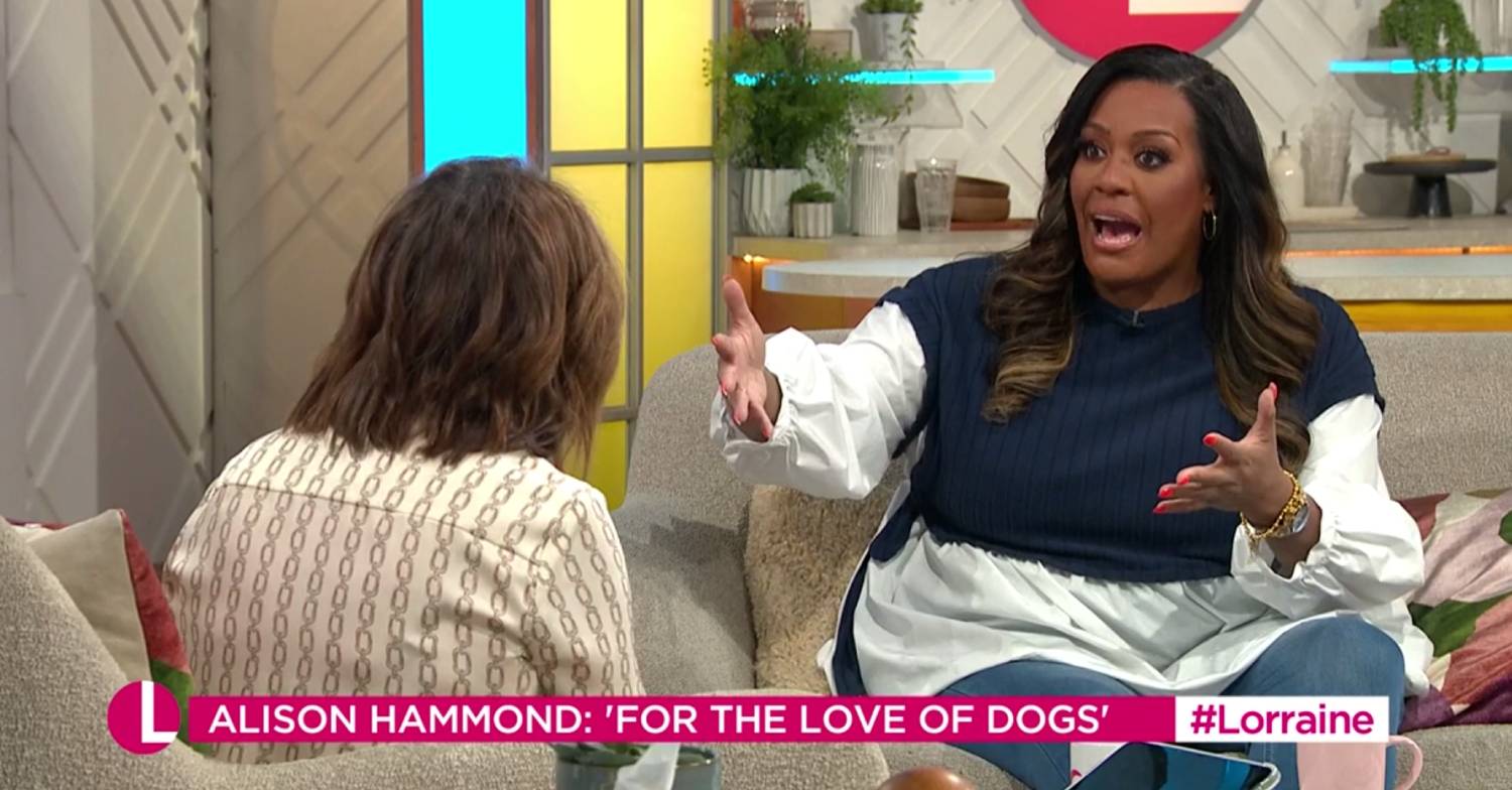 Alison Hammond gesticulates on Lorraine