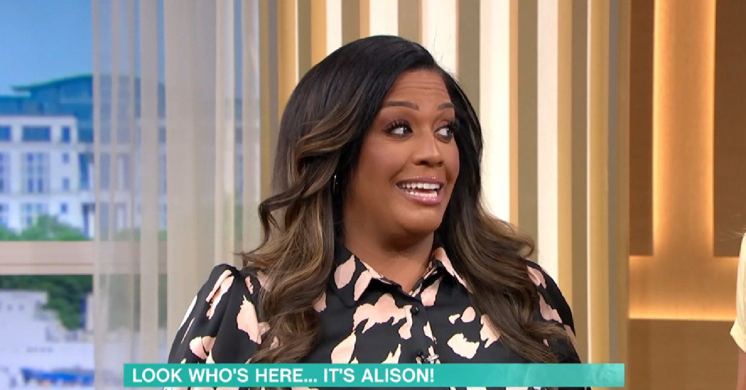 Alison Hammond speaking on This Morning