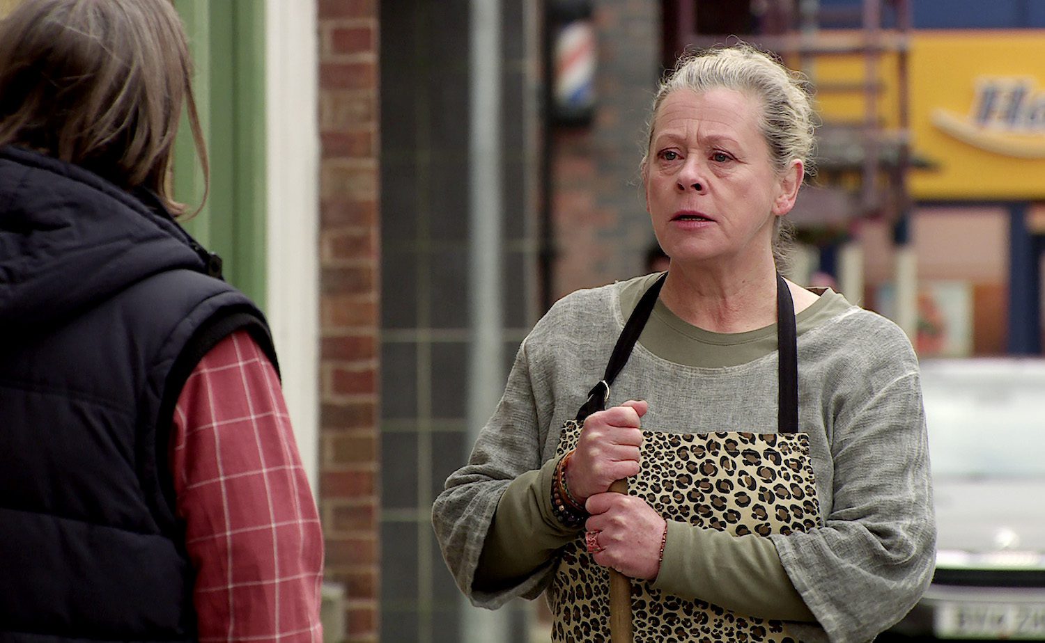 Bernie is not pleased to see Denny in Corrie